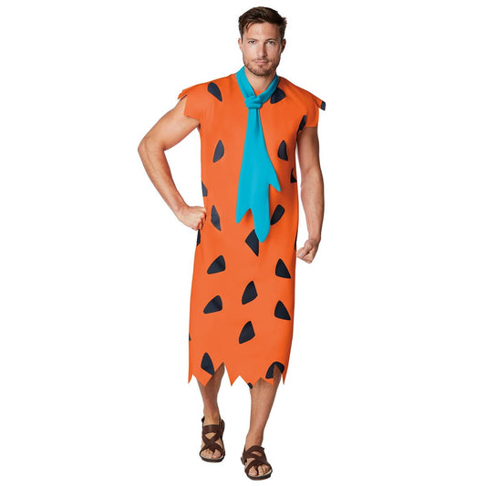 Adult Fred Costume - The Flintstones ORANGE