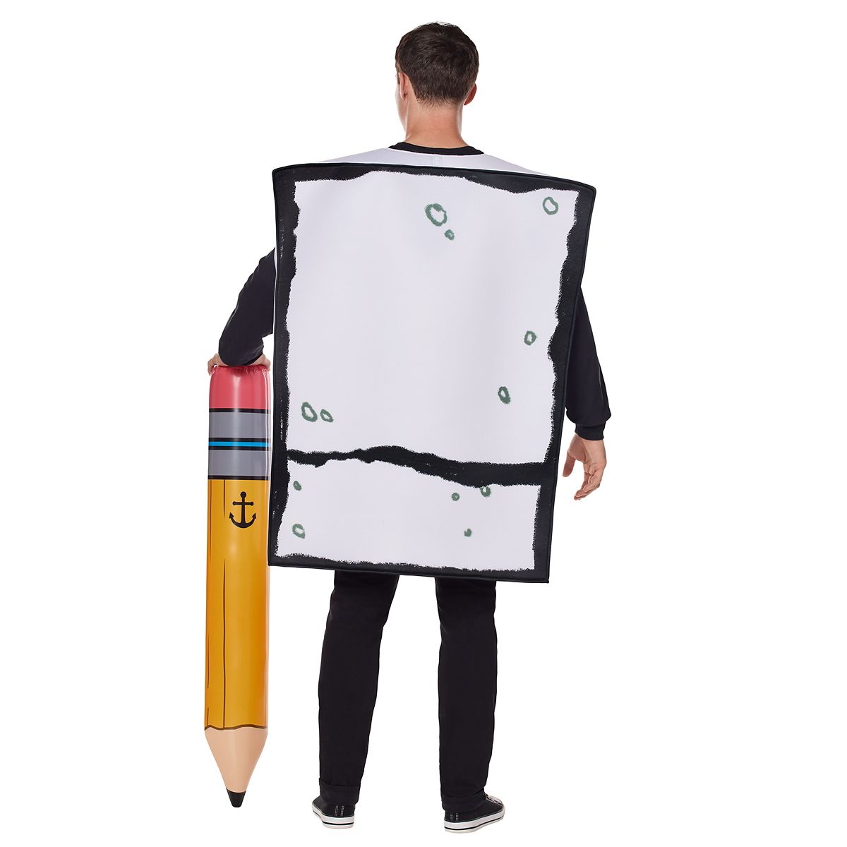 Adult DoodleBob Costume - SpongeBob SquarePants BLACK AND WHITE