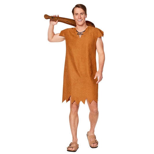 Adult Barney Rubble Costume - The Flintstones BROWN