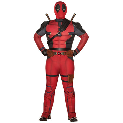 Adult Deadpool Plus Size Costume - Deadpool & Wolverine BLACK AND RED