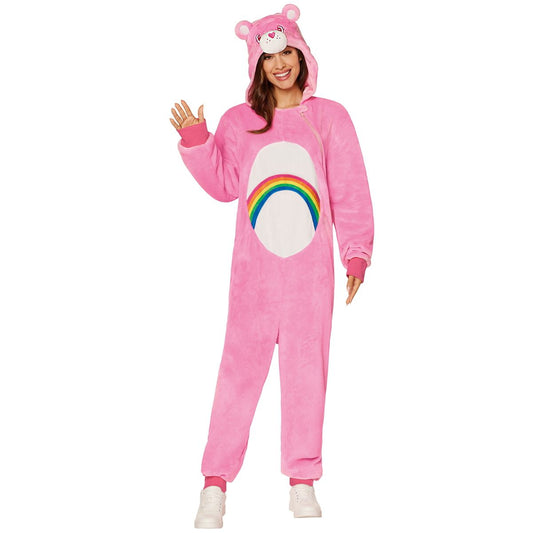 Adult Pink Cheer Bear Jumpsuit - Care Bears PINK