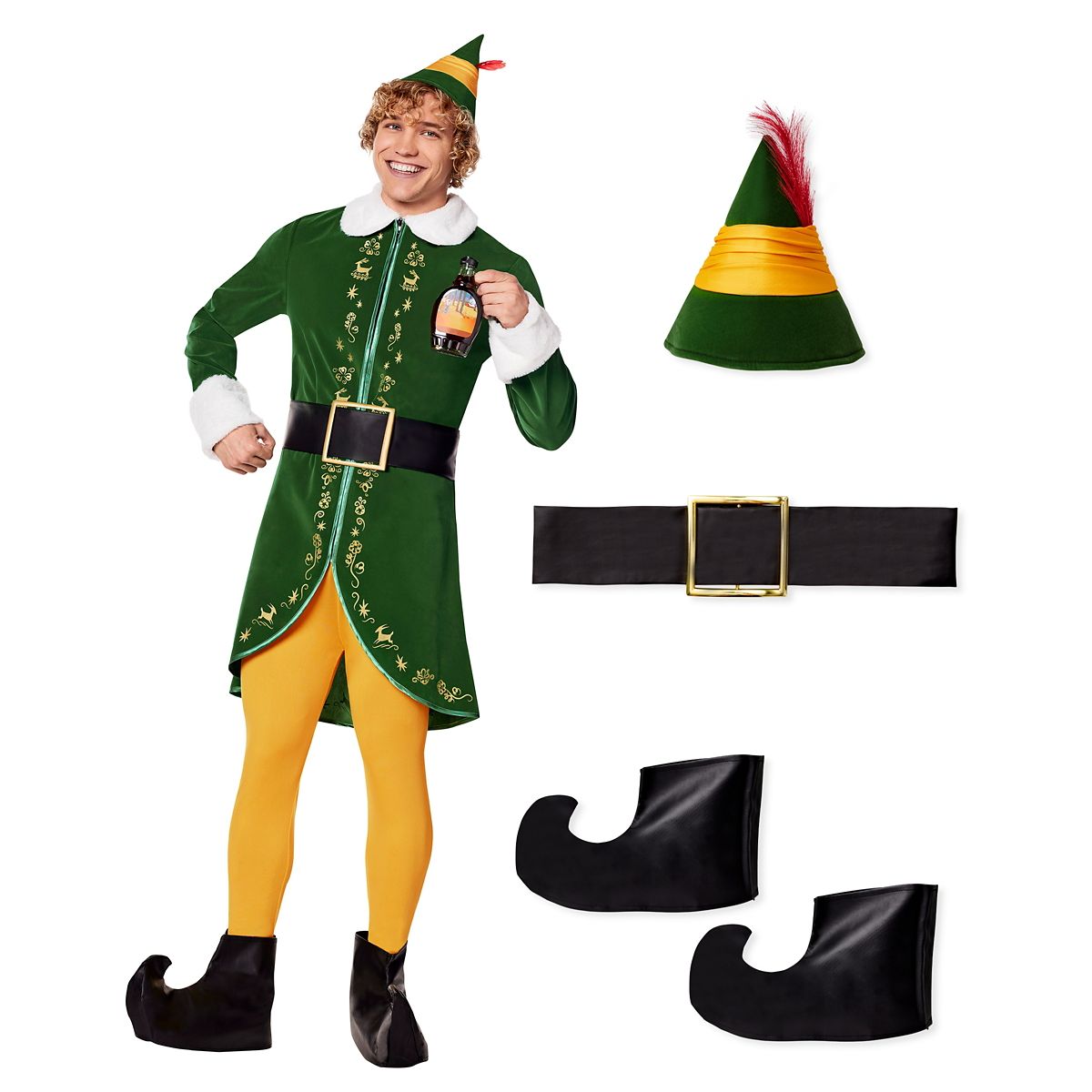 Adult Buddy the Elf Costume - Elf YELLOW/GREEN