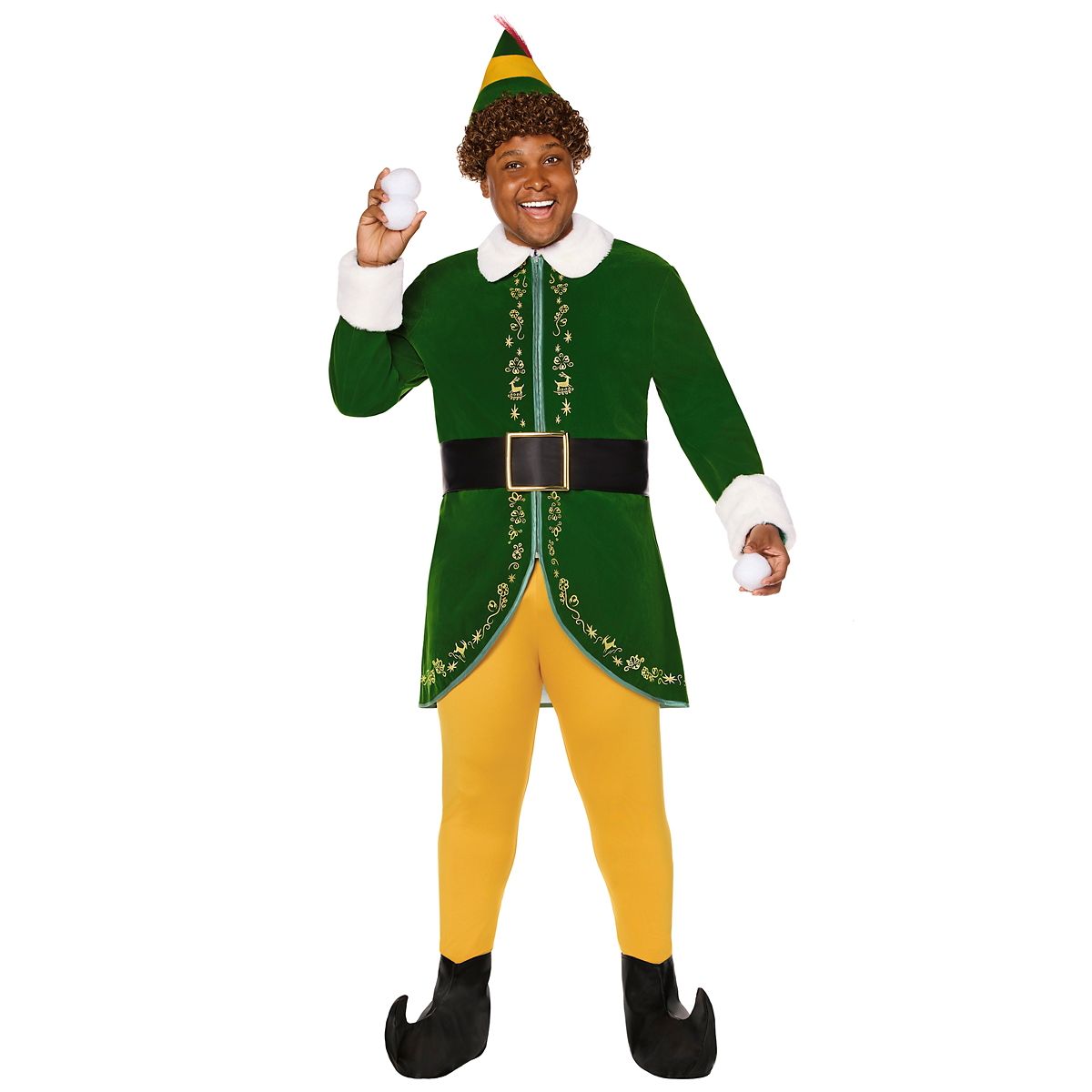 Adult Buddy the Elf Costume - Elf YELLOW/GREEN