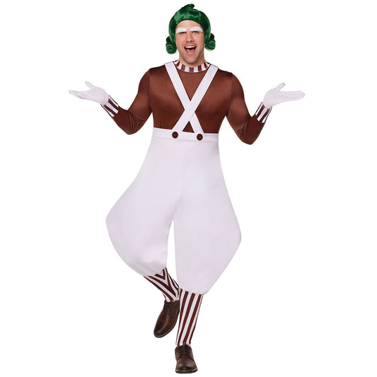 Adult Oompa Loompa Costume - Willy Wonka and the Chocolate Factory BROWN