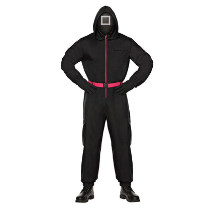 Adult Black Guard Costume -  Squid Game RED