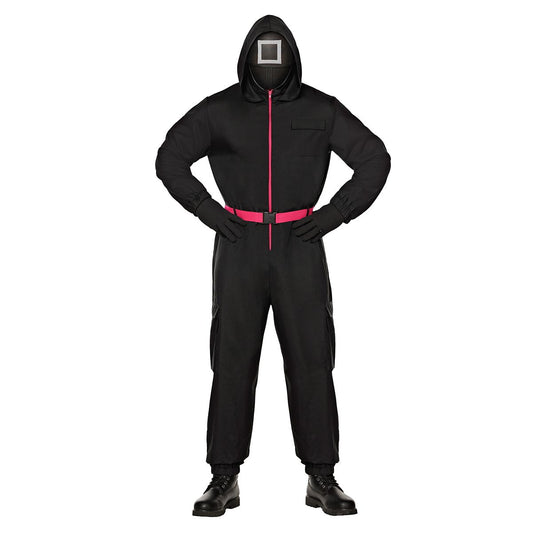 Adult Black Guard Costume -  Squid Game RED