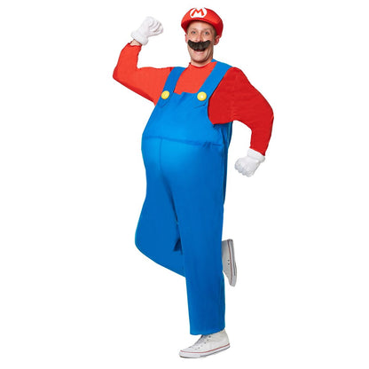 Adult Mario Costume - Mario Bros MULTI-COLOR