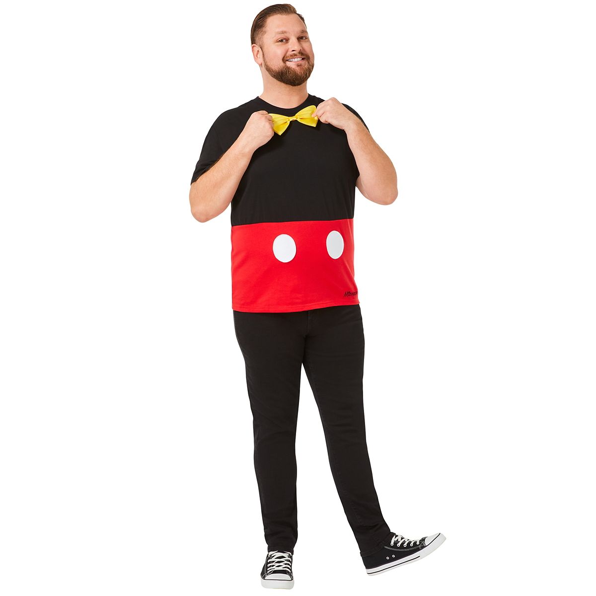 Adult Mickey Mouse T Shirt - Disney BLACK AND RED