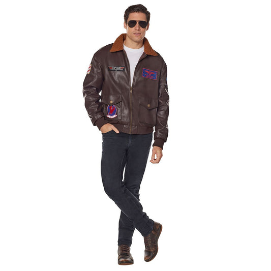 Adult Top Gun Maverick Bomber Jacket BROWN