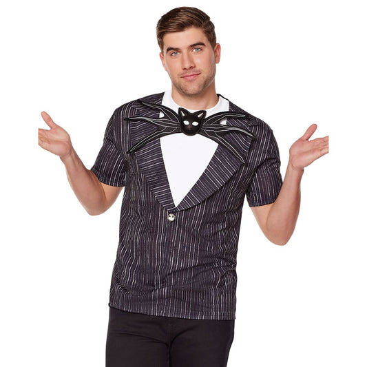 Jack Skellington T Shirt - The Nightmare Before Christmas BLACK AND WHITE