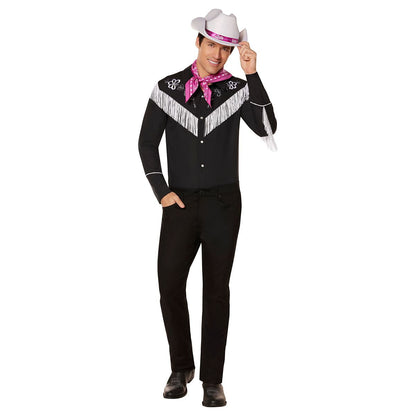 Adult Western Ken Costume - Barbie the Movie BLACK AND PINK