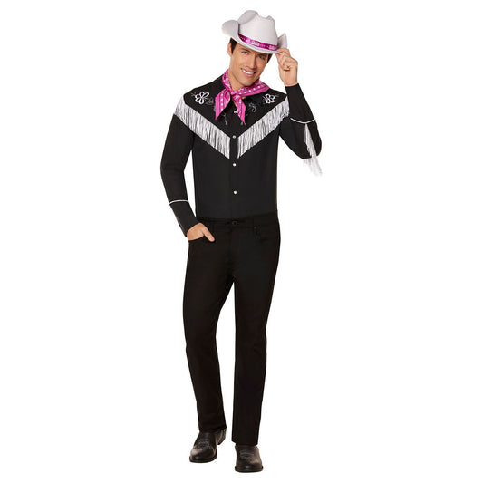 Adult Western Ken Costume - Barbie the Movie BLACK AND PINK