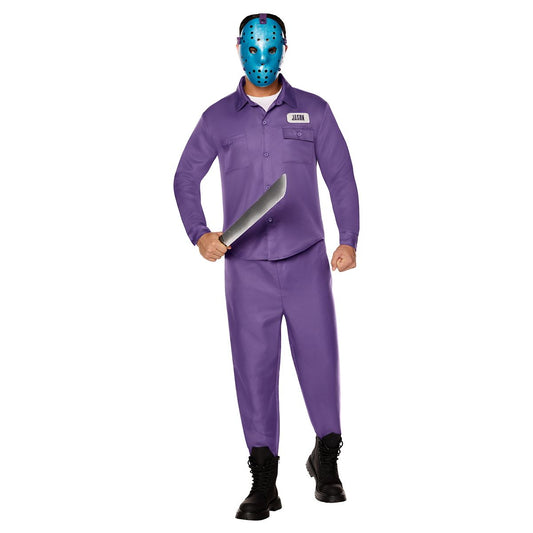 Adult Jason Retro Costume - Friday the 13th: The Game PURPLE
