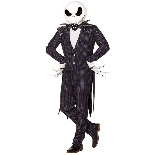 Adult Jack Skellington Plus Size Costume Kit - The Nightmare Before Christmas BLACK AND WHITE