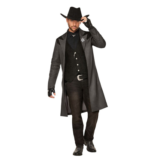 Adult Dark Sheriff Costume BLACK/GRAY