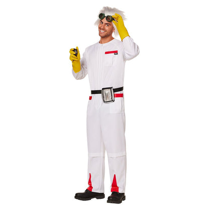 Adult Doc Brown Costume - Back to the Future WHITE - MULTI