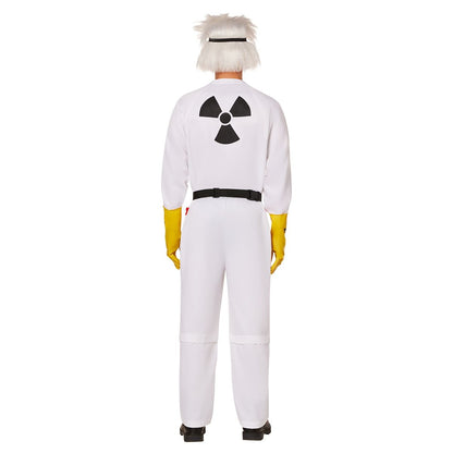 Adult Doc Brown Costume - Back to the Future WHITE - MULTI