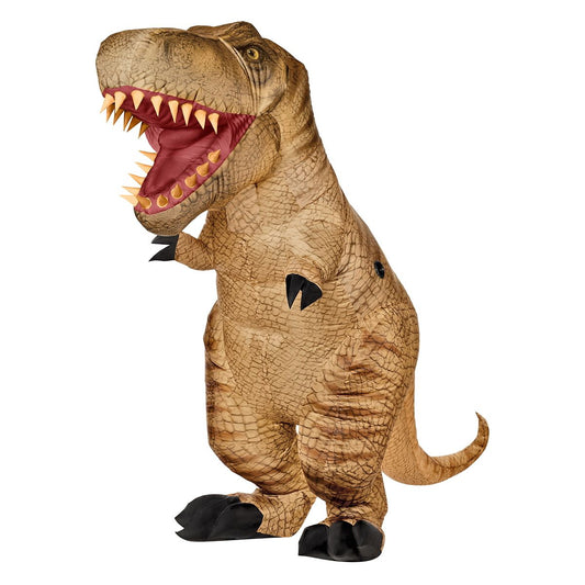 Adult T-Rex Inflatable Costume Deluxe  - Jurassic Park BROWN