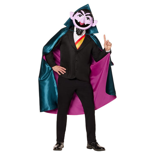 Adult Count von Count Costume - Sesame Street BLACK AND PURPLE