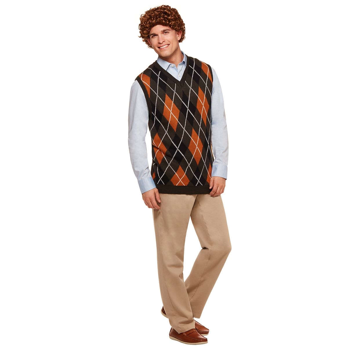 Brennan Sweater Vest and Wig - Step Brothers MULTI-COLOR