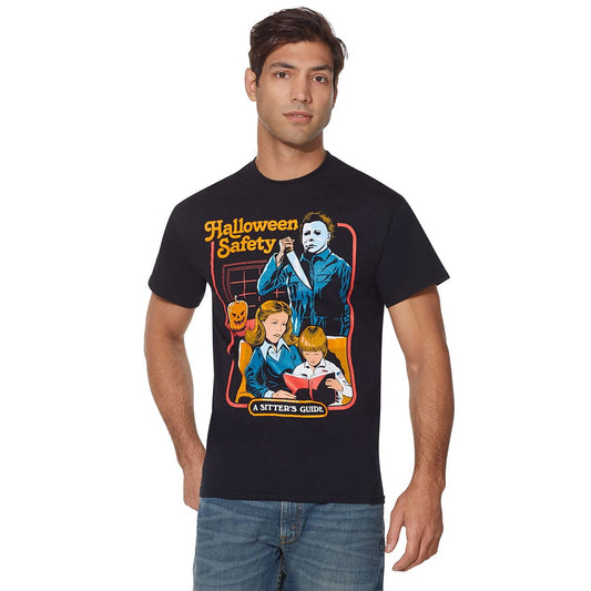 Halloween Safety Michael Myers T Shirt - Steven Rhodes BLACK
