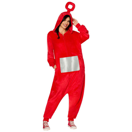 Adult Po Jumpsuit Costume - Teletubbies RED