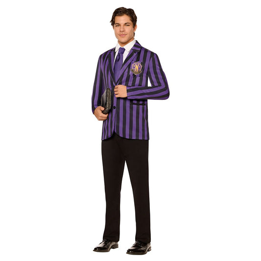 Adult Nevermore Academy Jacket Costume - Wednesday PURPLE