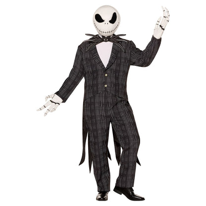 Adult Jack Skellington Plus Size Costume Deluxe - The Nightmare Before Christmas BLACK AND WHITE