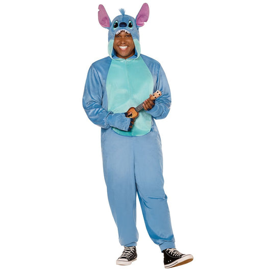 Adult Stitch Plus Size Jumpsuit Costume - Lilo & Stitch BLUE