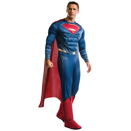Adult Superman One Piece Costume - Batman v Superman: Dawn Of Justice BLUE
