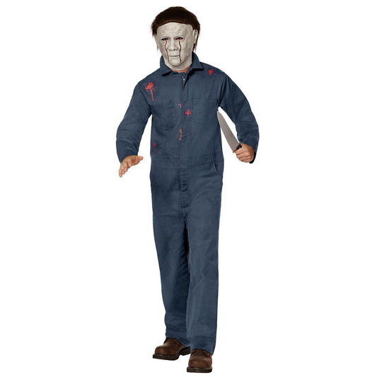 Adult Bloody Michael Myers Costume Deluxe - Halloween II BLUE