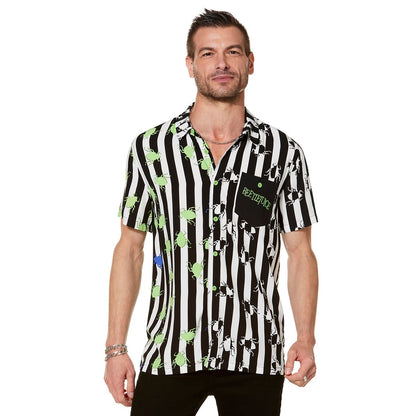 Beetlejuice Spider Button Down Shirt MULTI-COLOR