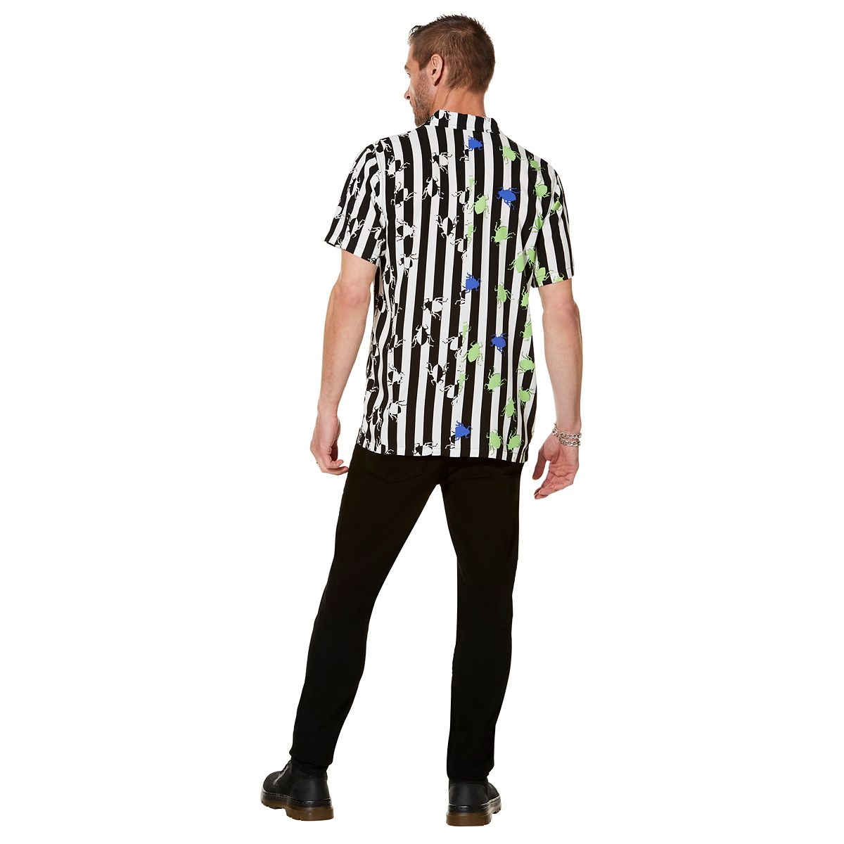 Beetlejuice Spider Button Down Shirt MULTI-COLOR