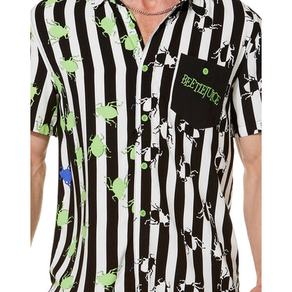 Beetlejuice Spider Button Down Shirt MULTI-COLOR