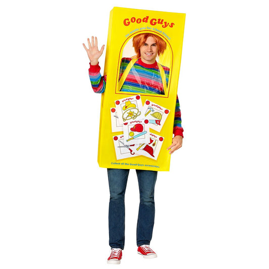 Adult Chucky Box Costume YELLOW