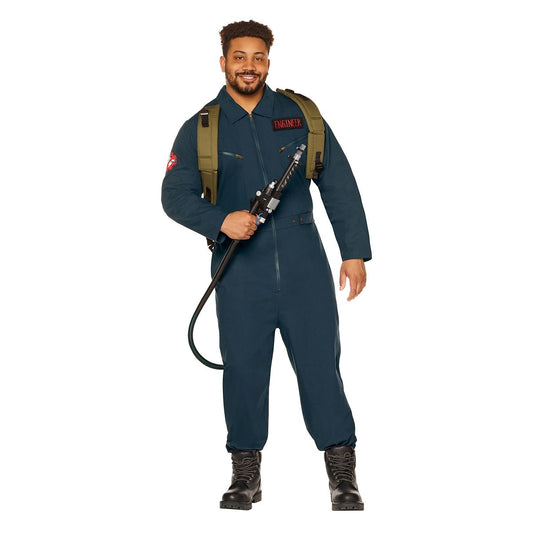 Adult Ghostbusters Engineer Plus Size Jumpsuit Costume BLUE