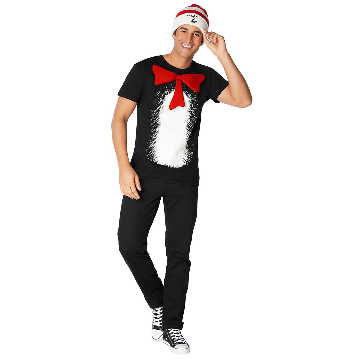 Adult Cat in the Hat Costume Kit - Dr. Seuss BLACK