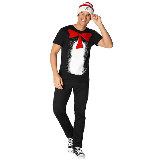 Adult Cat in the Hat Costume Kit - Dr. Seuss BLACK