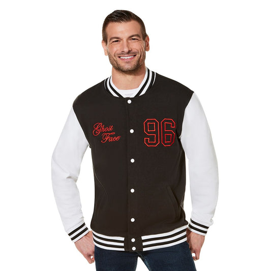 Adult Ghost Face Varsity Jacket GRAY