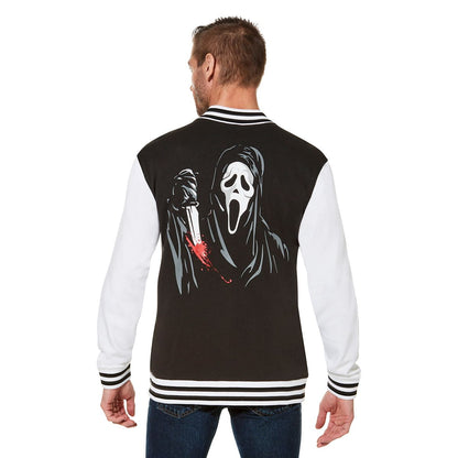 Adult Ghost Face Varsity Jacket GRAY