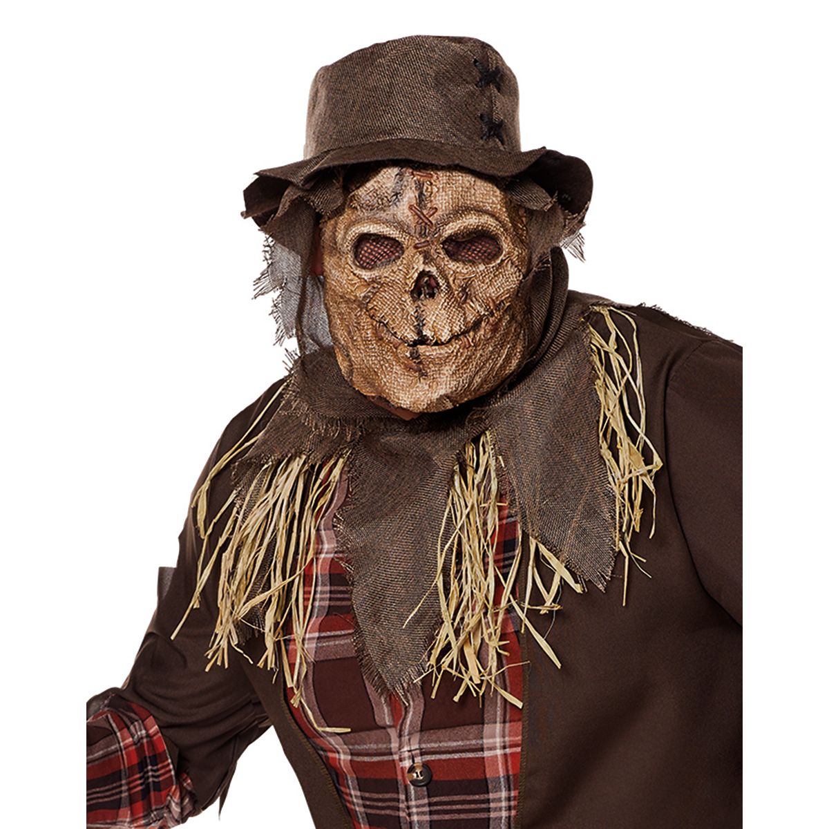 Adult Haunting Scarecrow Plus Size Costume BROWN