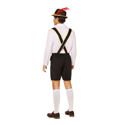 Adult Oktoberfest Lederhosen Costume BLACK