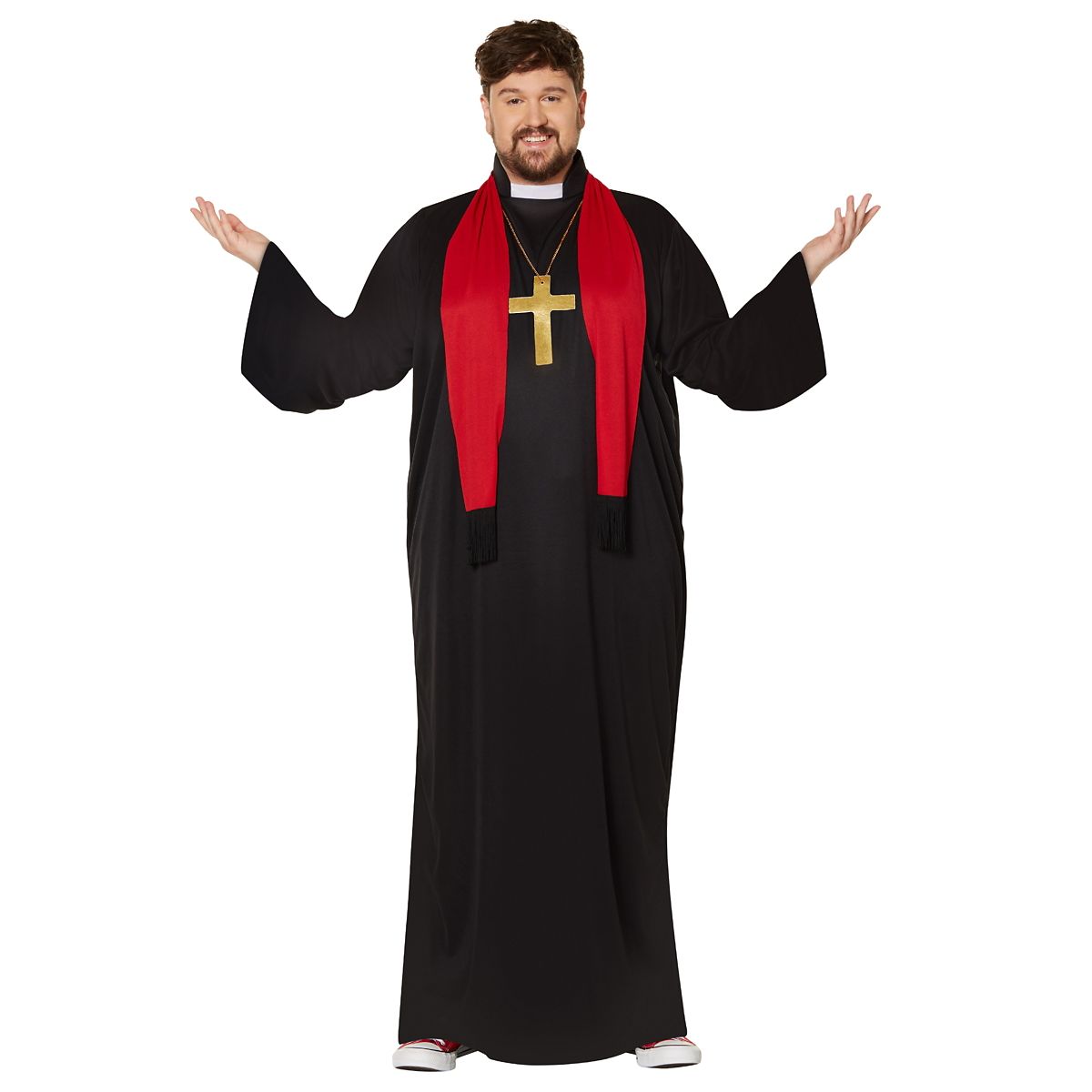 Adult Priest Plus Size Costume BLACK