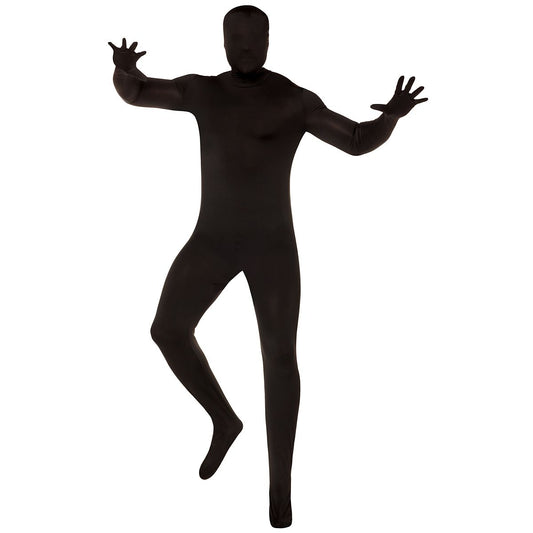 Adult Super Skins Black Zentai Skin Suit Costume BLACK