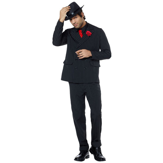 Adult Gangster Suit Costume BLACK