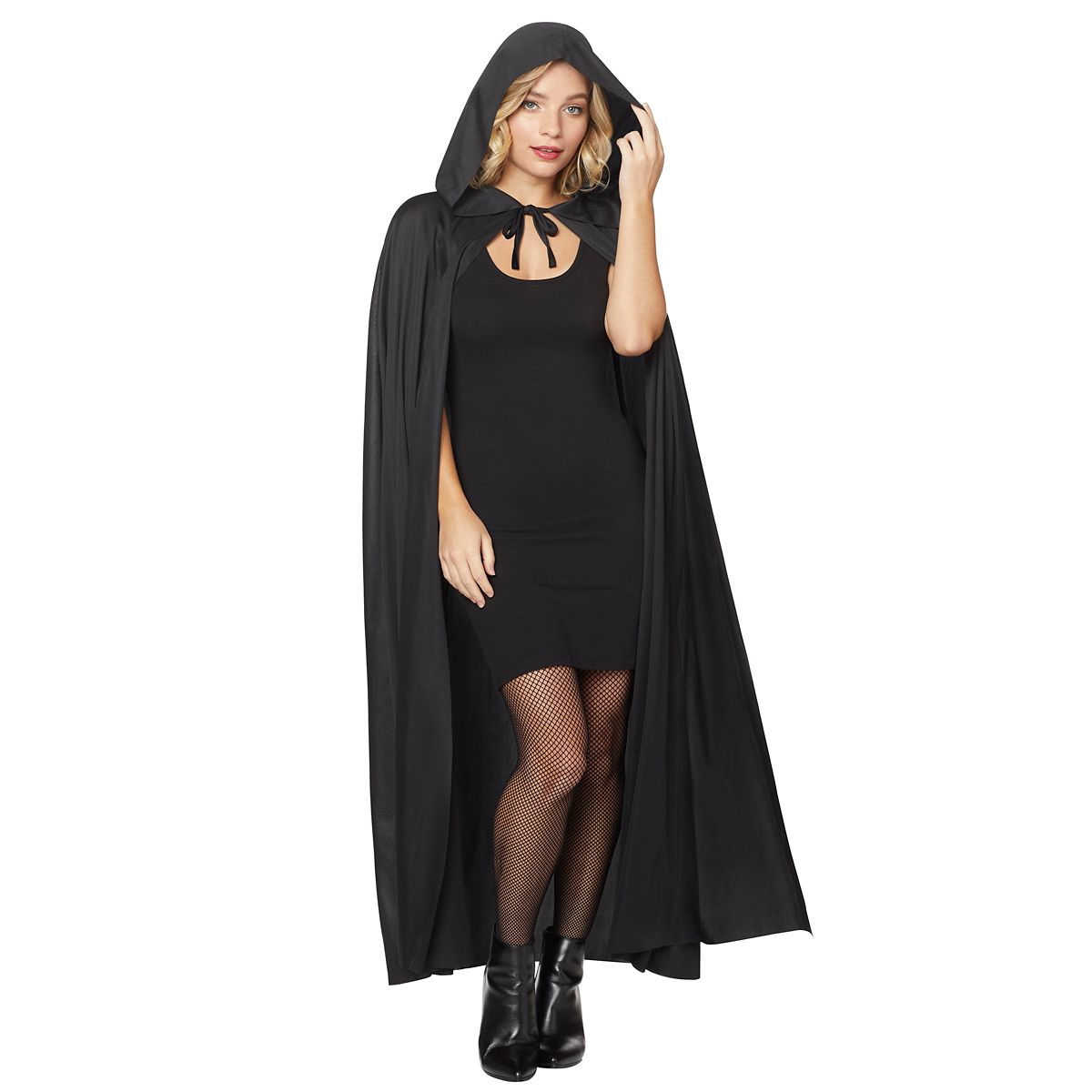 68 Inch Hooded Cape BLACK