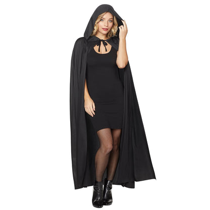 68 Inch Hooded Cape BLACK
