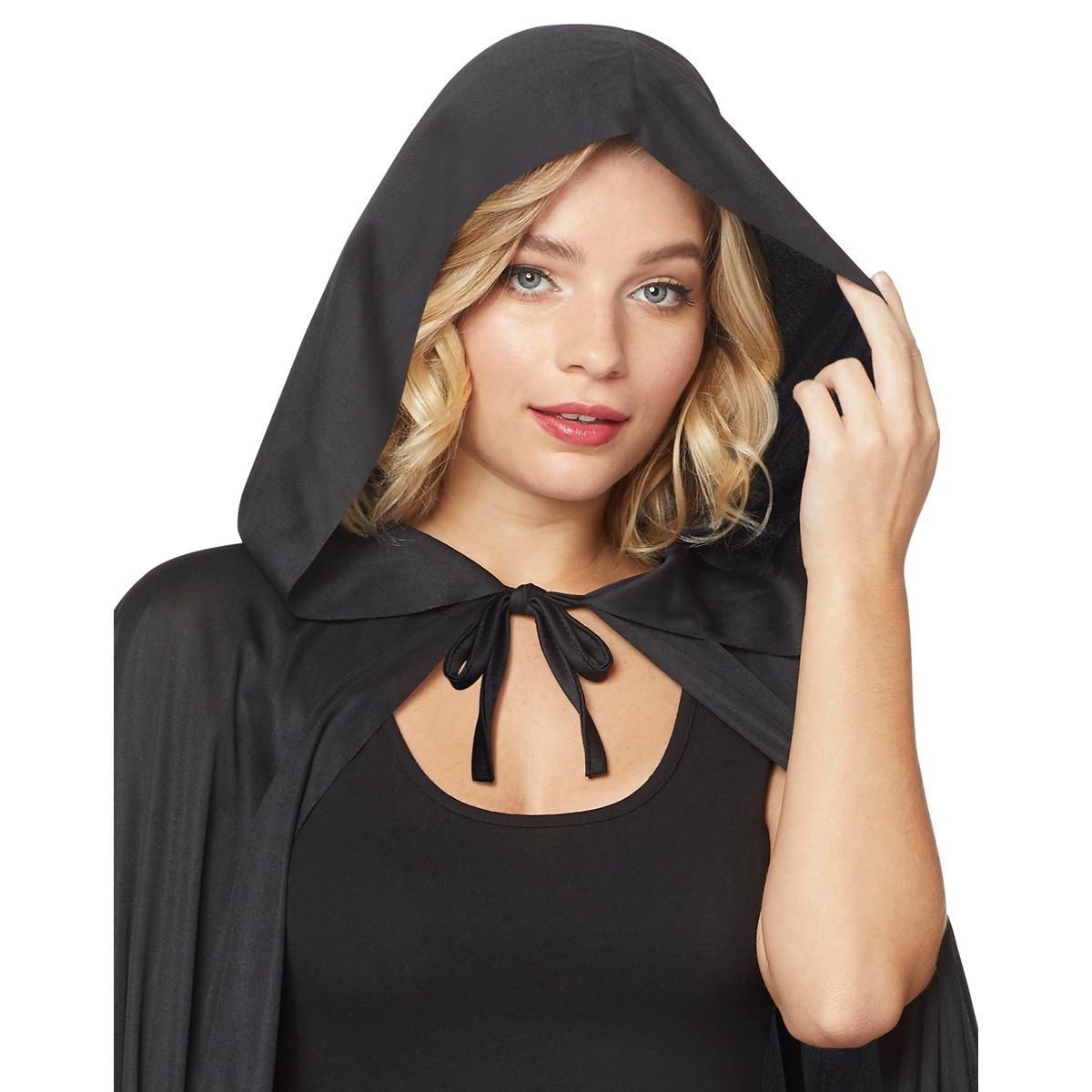 68 Inch Hooded Cape BLACK