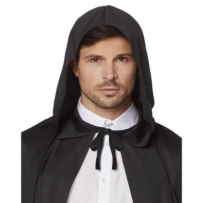 68 Inch Hooded Cape BLACK