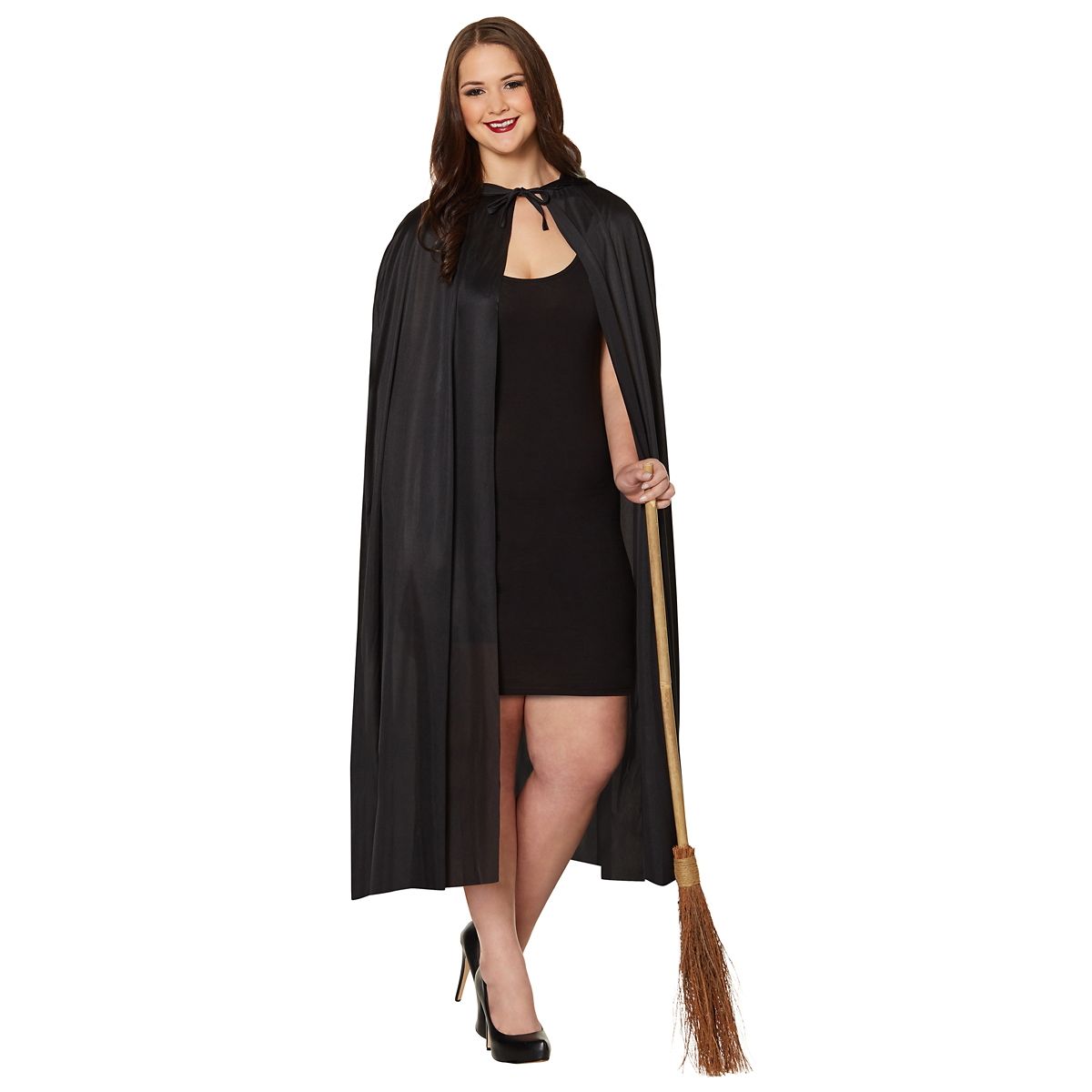 68 Inch Hooded Cape BLACK